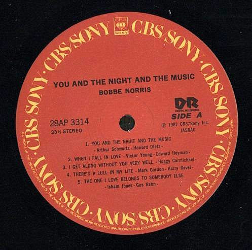 Bobbe Norris - You And The Night And The Music (Vinyl, LP, Album) Near Mint (NM or M-) / Near Mint (NM or M-)