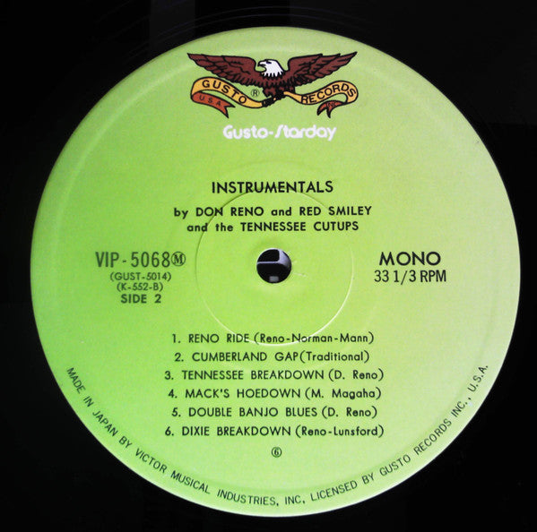 Reno And Smiley - Instrumentals (Vinyl, LP, Album, Reissue, Mono) Near Mint (NM or M-) / Very Good Plus (VG+)