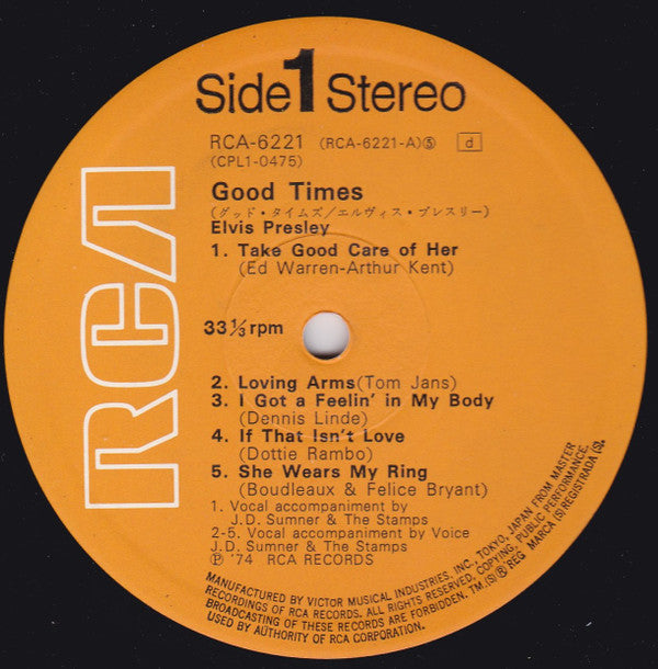Elvis Presley - Good Times (Vinyl, LP, Album, Stereo) Very Good (VG) / Good Plus (G+)