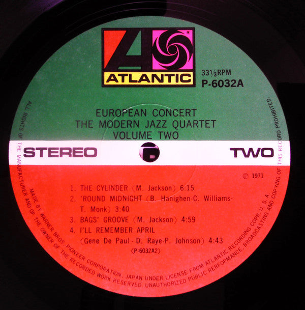 The Modern Jazz Quartet - European Concert: Volume Two (Vinyl, LP, ...