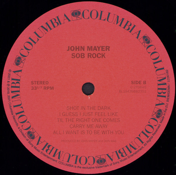 John Mayer - Sob Rock (LP, Album) - Very Good Plus (VG+) / Very Good Plus (VG+)