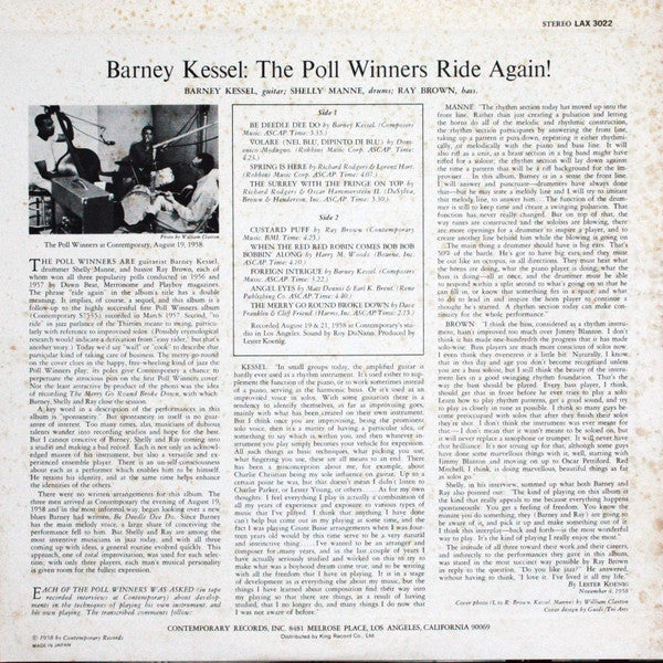 The Poll Winners - Ride Again! (Vinyl, LP, Album, Limited Edition, Reissue, Stereo) Very Good Plus (VG+) / Very Good Plus (VG+)