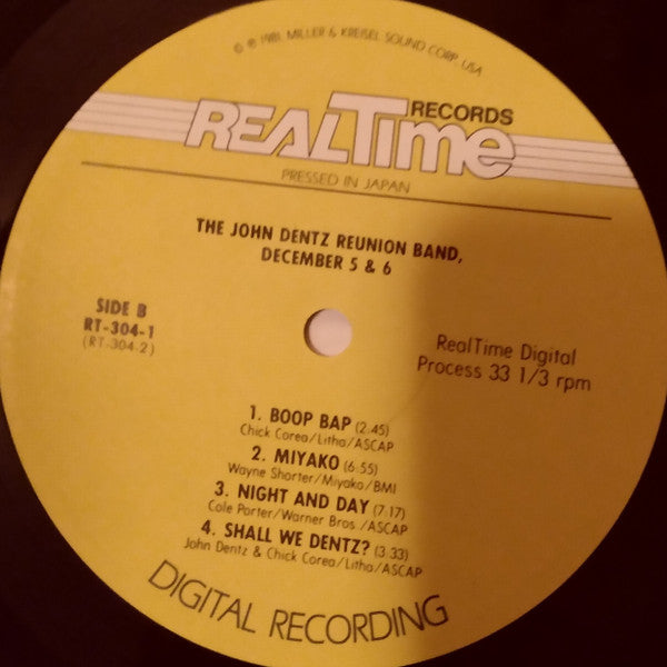 The John Dentz Reunion Band - December 5 & 6 (2xVinyl, LP) Very Good Plus (VG+) / Very Good (VG)