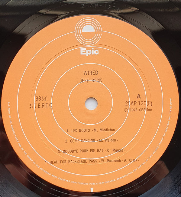 Jeff Beck - Wired (Vinyl, LP, Album, Reissue)
