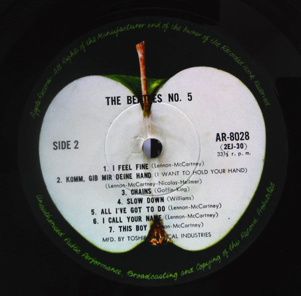 The Beatles - Beatles No. 5 (Vinyl, LP, Compilation, Reissue, Mono) Very Good (VG) / Very Good (VG)