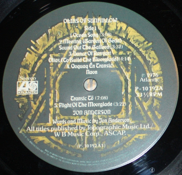 Jon Anderson - Olias Of Sunhillow (Vinyl, LP, Album) Very Good Plus (VG+) / Very Good Plus (VG+)