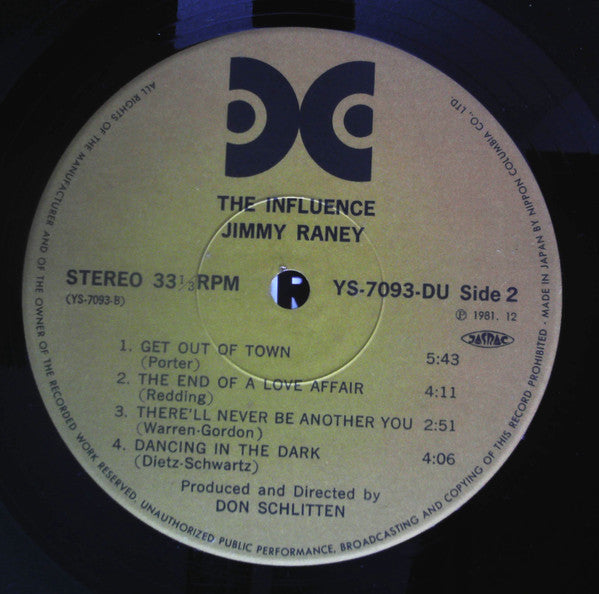 Jimmy Raney - The Influence (Vinyl, LP, Album, Reissue, Stereo) Very Good Plus (VG+) / Good Plus (G+)