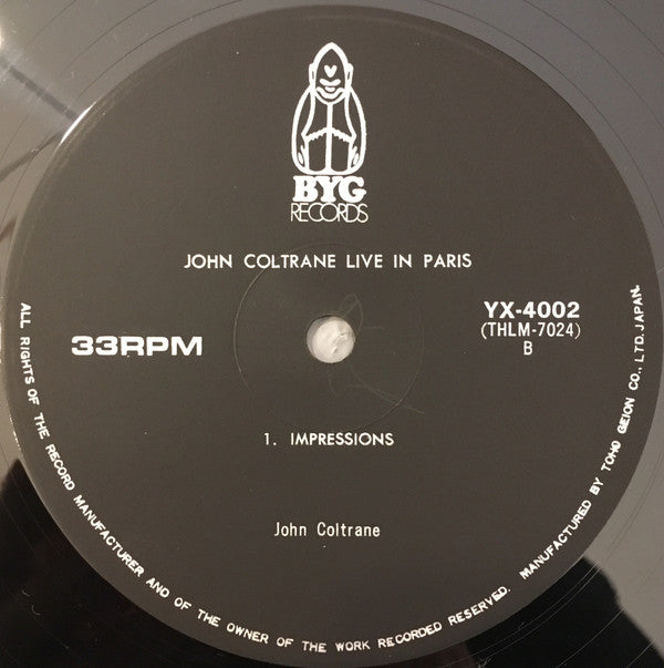 John Coltrane - Live In Paris (2xVinyl, LP, Album, Mono) Very Good (VG) / Very Good (VG)