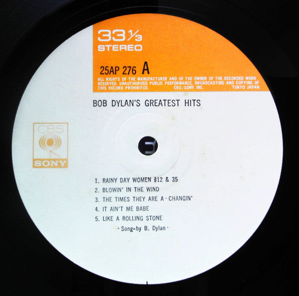 Bob Dylan - Bob Dylan's Greatest Hits (Vinyl, LP, Compilation, Reissue) Very Good Plus (VG+) / Very Good (VG)