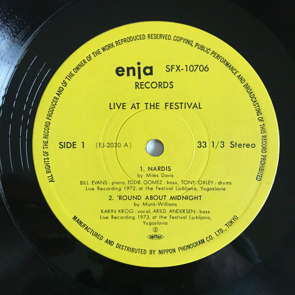 Bobby Hutcherson - Live At The Festival (Vinyl, LP, Album, Reissue, Stereo) Very Good Plus (VG+) / Very Good (VG)