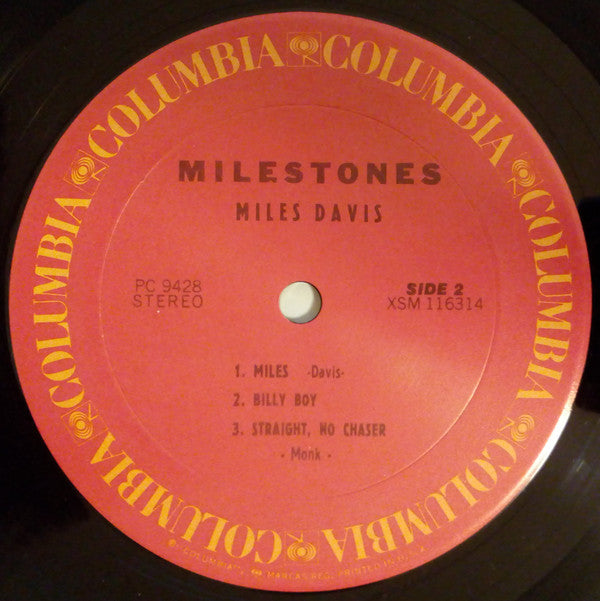 Miles Davis - Milestones (Vinyl, LP, Album, Reissue, Stereo) Near Mint (NM or M-) / Very Good Plus (VG+)