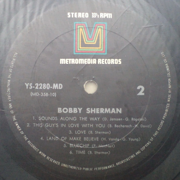 Bobby Sherman - Bobby Sherman (Vinyl, LP, Album) Very Good (VG) / Very Good Plus (VG+)