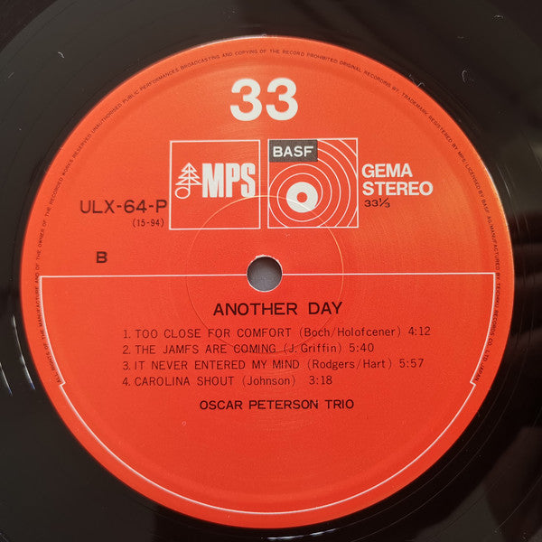 The Oscar Peterson Trio - Another Day (Vinyl, LP, Album, Reissue) Good Plus (G+) / Very Good (VG)