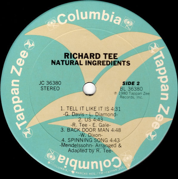 Richard Tee - Natural Ingredients (Vinyl, LP, Album) Very Good Plus (VG+) / Very Good Plus (VG+)