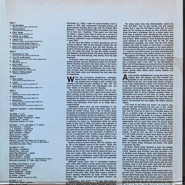 Coleman Hawkins - The Hawk Flies (2xVinyl, LP, Compilation, Remastered, Stereo) Very Good Plus (VG+) / Very Good (VG)