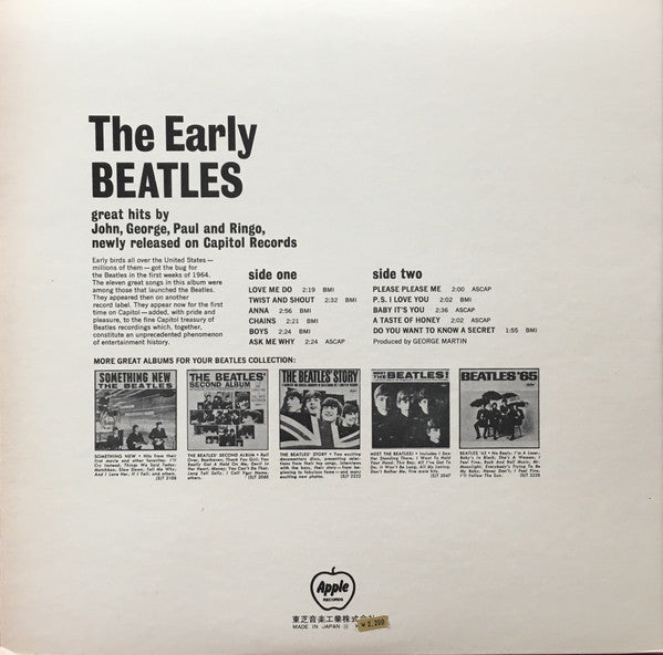 The Beatles - The Early Beatles (Vinyl, LP, Compilation, Stereo)