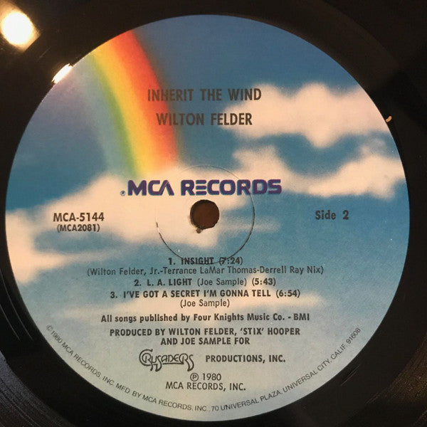 Wilton Felder - Inherit The Wind (Vinyl, LP, Album) Very Good (VG) / Very Good Plus (VG+)