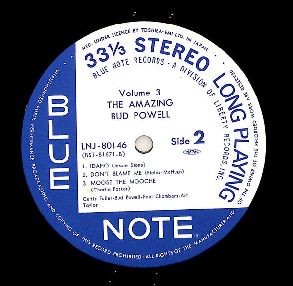 Bud Powell - The Amazing Bud Powell, Vol. 3 - Bud! (Vinyl, LP, Album, Reissue, Stereo) Very Good Plus (VG+) / Very Good (VG)