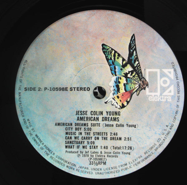 Jesse Colin Young - American Dreams (Vinyl, LP, Album) Very Good Plus (VG+) / Very Good Plus (VG+)