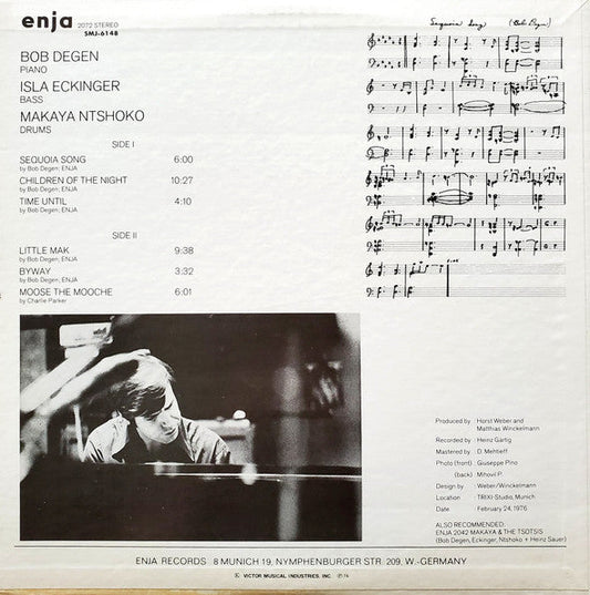 Bob Degen - Sequoia Song (Vinyl, LP, Album, Promo) Near Mint (NM or M-) / Very Good Plus (VG+)
