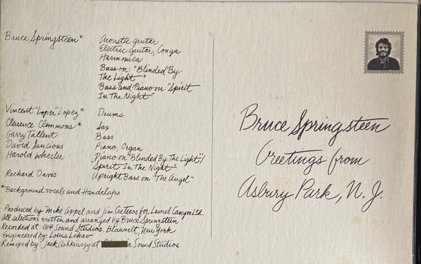 Bruce Springsteen - Greetings From Asbury Park, N.J. (Vinyl, LP, Album) Very Good Plus (VG+) / Very Good (VG)