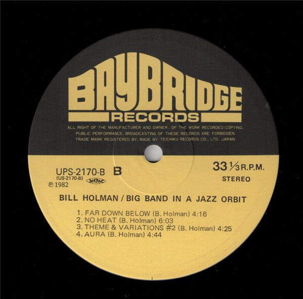 Bill Holman - In A Jazz Orbit (Vinyl, LP, Album, Reissue, Stereo) Near Mint (NM or M-) / Very Good (VG)