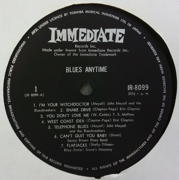 Various - Blues Anytime: An Anthology Of British Blues (Vinyl, LP, ...