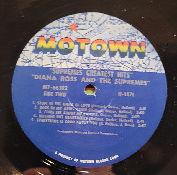 The Supremes - Greatest Hits (2xVinyl, LP, Album, Compilation) Very Good Plus (VG+) / Good Plus (G+)