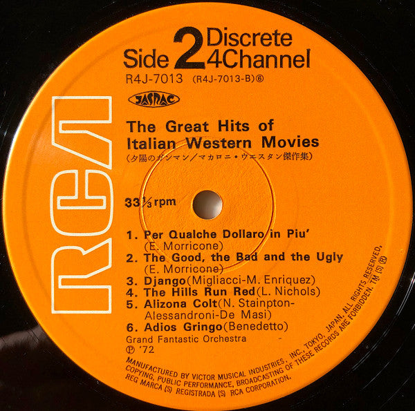 Grand Fantastic Orchestra - Per Qualche Dollaro In Piu' - The Best Of Italian Western Themes (Vinyl, LP, Compilation, Quadraphonic) Very Good (VG) / Very Good (VG)