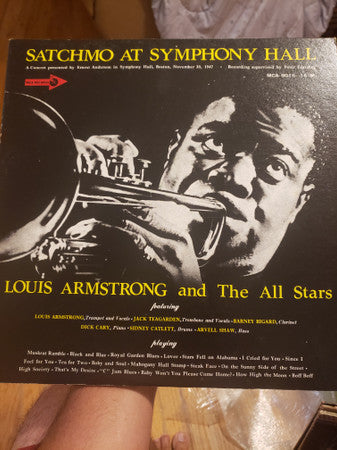 Louis Armstrong And His All-Stars - Satchmo At Symphony Hall (2xVinyl, LP, Repress, Mono) Very Good Plus (VG+) / Very Good (VG)