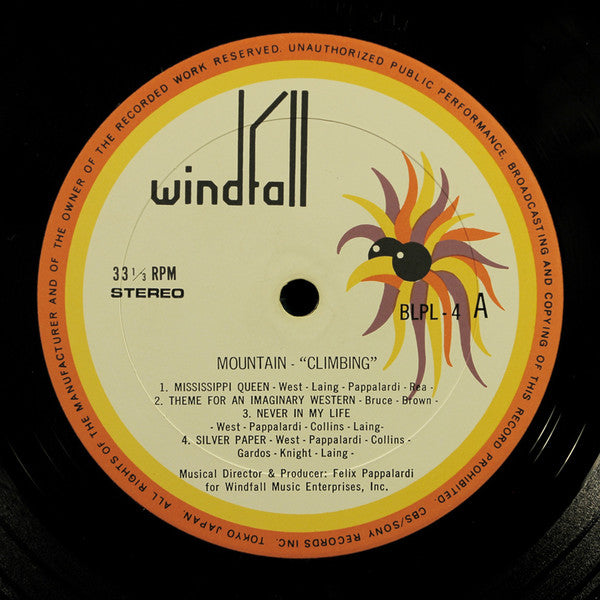 Mountain - Climbing! (Vinyl, LP, Album, Reissue, Stereo) Very Good Plus (VG+) / Very Good (VG)