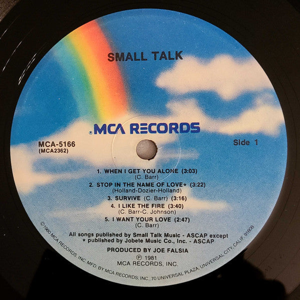 Small Talk (8) - Small Talk (Vinyl, LP) Very Good Plus (VG+) / Very Good Plus (VG+)