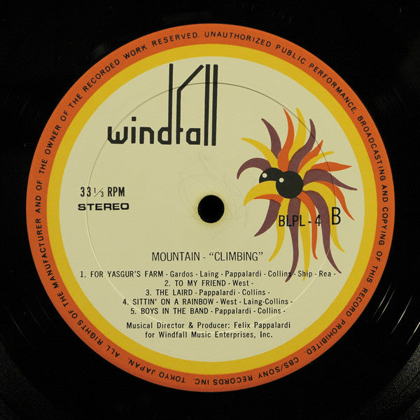 Mountain - Climbing! (Vinyl, LP, Album, Reissue, Stereo) Very Good Plus (VG+) / Very Good (VG)