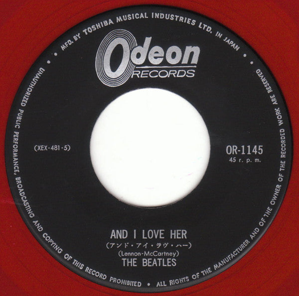 The Beatles - And I Love Her / If I Fell (Vinyl, 7", 45 RPM, Single) Very Good Plus (VG+) / Very Good (VG)