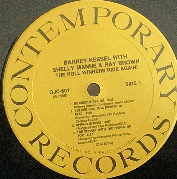 Barney Kessel - The Poll Winners Ride Again! (Vinyl, LP, Album, Reissue, Stereo) Very Good (VG) / Very Good Plus (VG+)