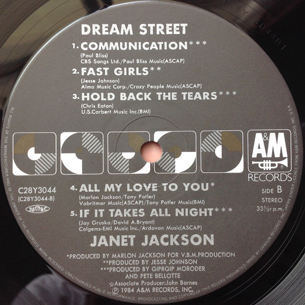 Janet Jackson - Dream Street (Vinyl, LP, Album, Repress, Stereo) Good Plus (G+) / Good Plus (G+)