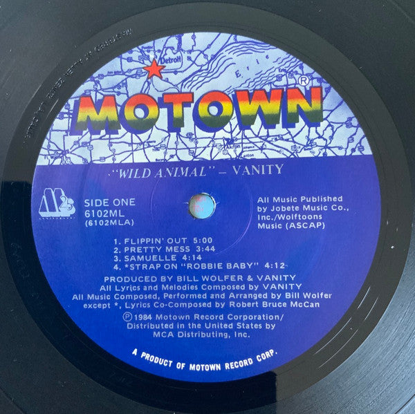Vanity - Wild Animal (Vinyl, LP, Album) Very Good (VG) / Good Plus (G+)