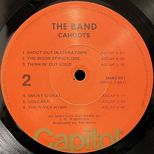 The Band - Cahoots (Vinyl, LP, Album, Repress) Very Good Plus (VG+) / Very Good (VG)