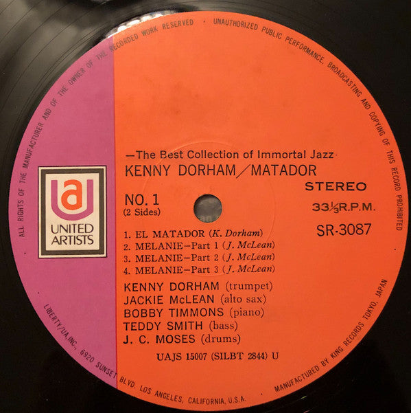 Kenny Dorham - Matador (Vinyl, LP, Album, Reissue, Stereo)