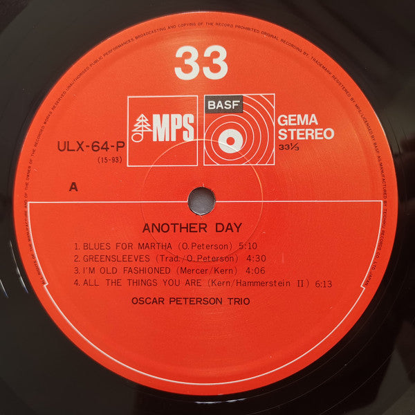 The Oscar Peterson Trio - Another Day (Vinyl, LP, Album, Reissue) Good Plus (G+) / Very Good (VG)