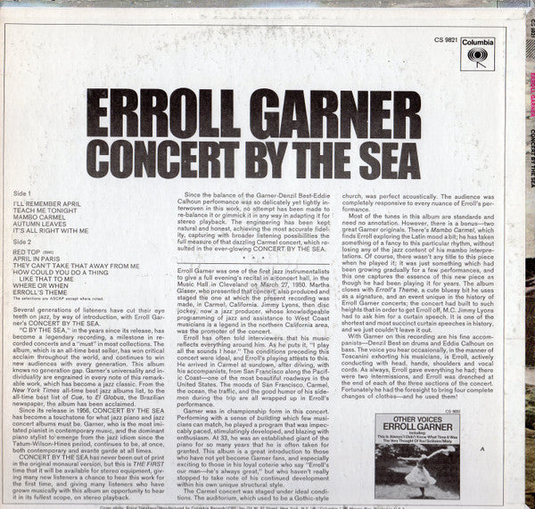 Erroll Garner - Concert By The Sea (Vinyl, LP, Album, Reissue, Stereo)