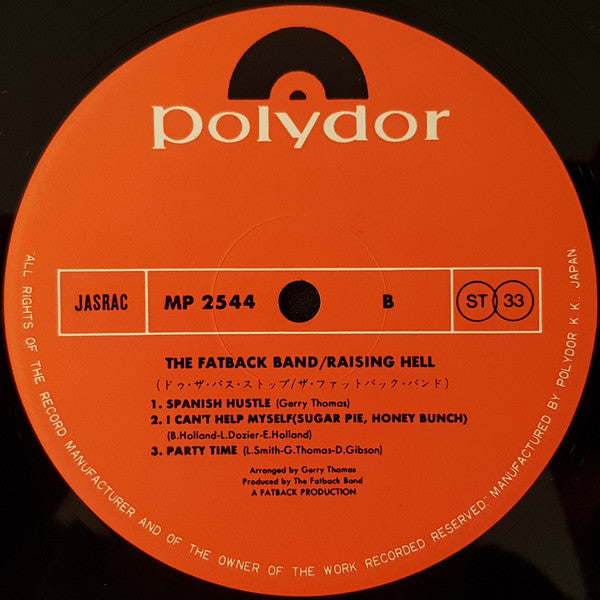 The Fatback Band - Raising Hell (Vinyl, LP, Album)