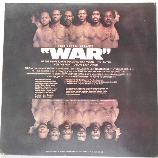 Eric Burdon & War - Eric Burdon Declares "War" (Vinyl, LP, Album, Stereo) Good Plus (G+) / Good (G)