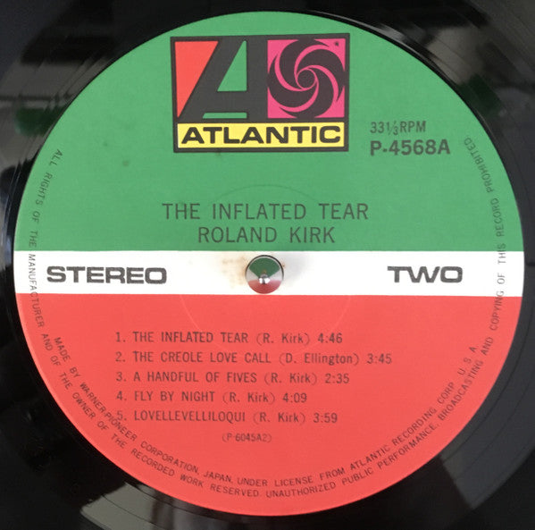 Roland Kirk - The Inflated Tear (Vinyl, LP, Album, Reissue) Very Good Plus (VG+) / Very Good (VG)