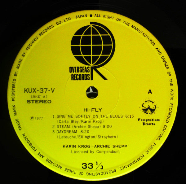 Karin Krog - Hi-Fly (Vinyl, LP, Album) Very Good Plus (VG+) / Very Good Plus (VG+)