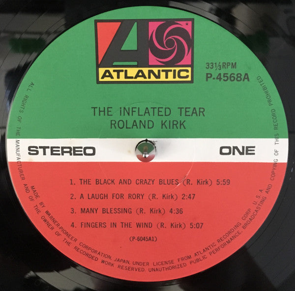 Roland Kirk - The Inflated Tear (Vinyl, LP, Album, Reissue) Very Good Plus (VG+) / Very Good (VG)