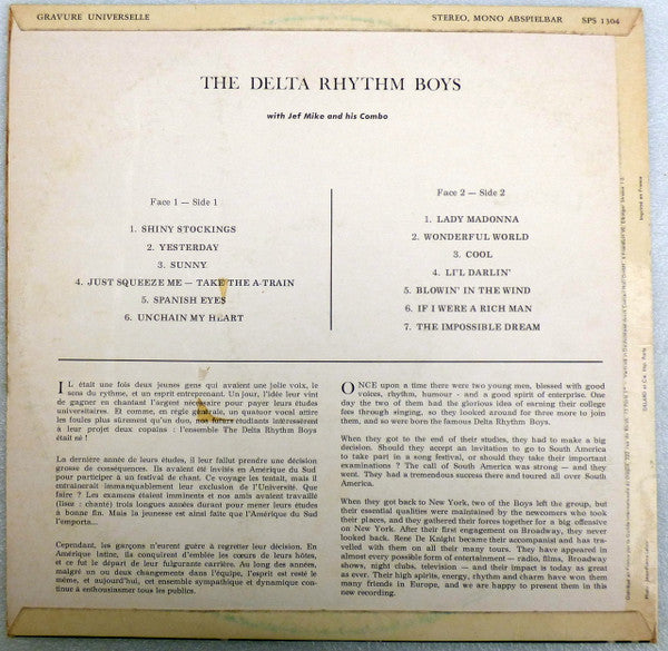 The Delta Rhythm Boys - The Delta Rhythm Boys (Vinyl, LP, Album) Very Good (VG) / Good (G)
