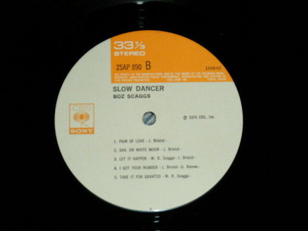 Boz Scaggs - Slow Dancer (Vinyl, LP, Album, Reissue, Repress) Very Good Plus (VG+) / Very Good Plus (VG+)