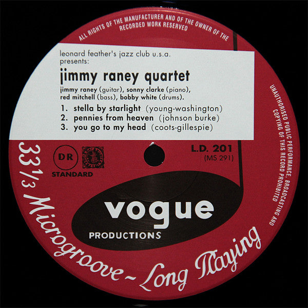 Jimmy Raney Quartet - Jimmy Raney Quartet Visits Paris (Vinyl, 10", Album, Remastered, Mono) Very Good Plus (VG+) / Very Good Plus (VG+)