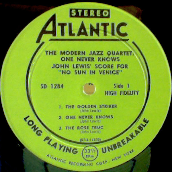 The Modern Jazz Quartet - The Modern Jazz Quartet Plays “No Sun In Venice” (Vinyl, LP, Album, Stereo) Very Good (VG) / Very Good (VG)